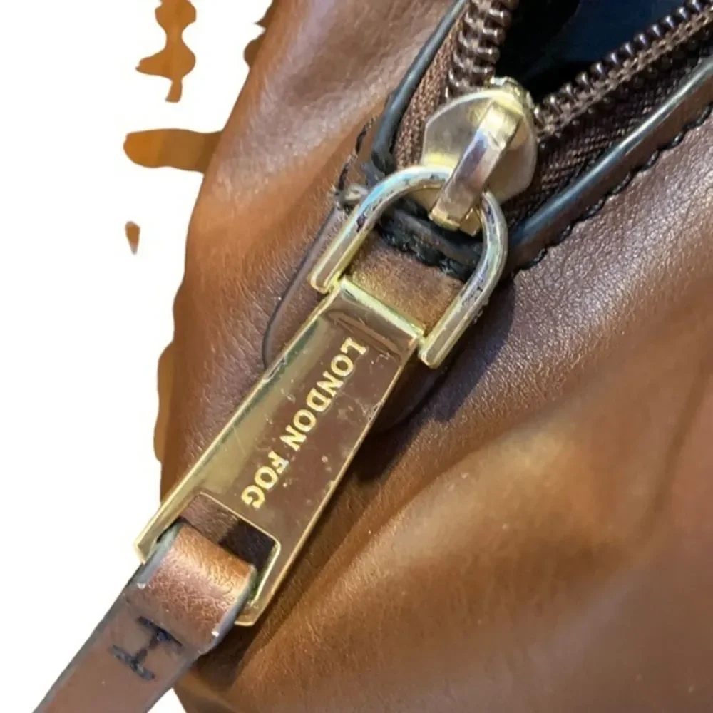 London Fog‎ Suede & Leather Hobo Shoulder Bag